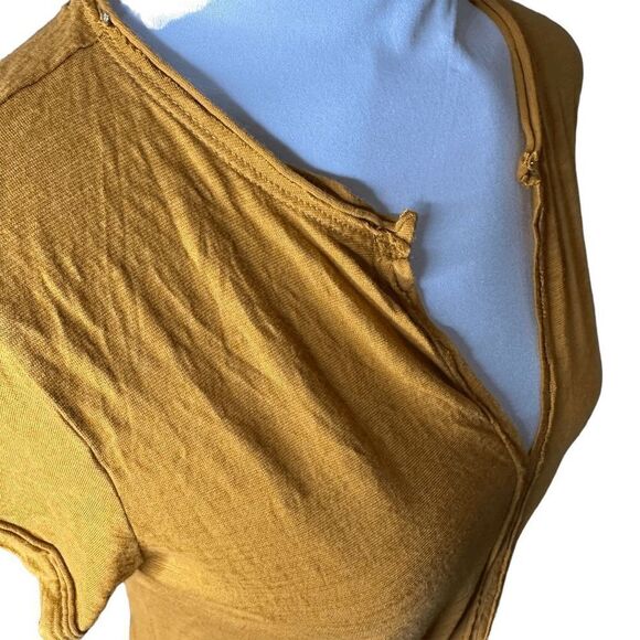 Pilro and the Letterpress spliced mustard yellow tee S Small - Picture 5 of 8